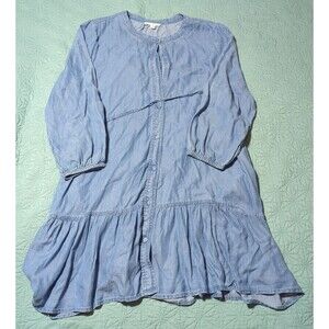 Beach Lunch Lounge Collection Shirt Dress XL Lyocell Long Sleeve Belted Pockets